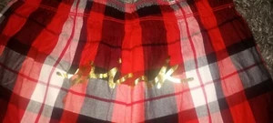 Victoria secret pink sleep Shorts brand new size Xsmall red plaid logo  - Picture 1 of 3