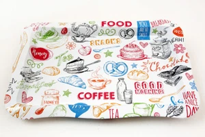 Spanish Tin Tray Good Morning with illustrations of Breakfast 36 cm x 24 cm NEW - Picture 1 of 1