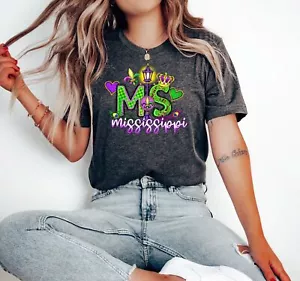 Mississippi Mardi Gras Carnival Celebration Women's Outfit Sweatshirt T-Shirt - Picture 1 of 10