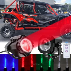 2pcs WHIPLESS LASER RGB LED Whip Lights Antenna + Remote For Honda Talon 1000R - Bild 1 von 15