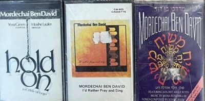 Jewish Hebrew Chassidic  3 x Cassettes lot-Mordechai Ben-David -Mosiach + 2 - Image 1 of 2
