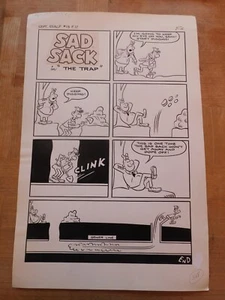 Sad Sack-OriginalComicArt con guida colore - Dec SS. ALP#13 Pagina 17-LA TRAPPOLA - Foto 1 di 7