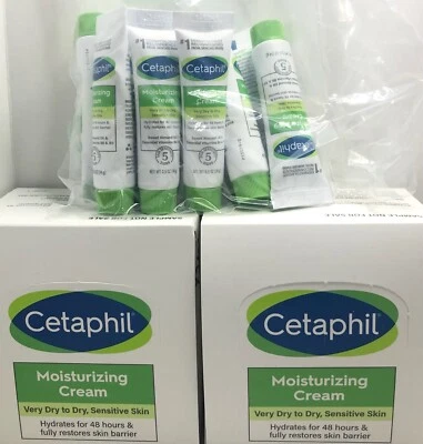 Cetaphil Moisturizing Cream Very Dry Sensitive Skin Travel Sz .5oz Lot X 12 - Image 1 of 4