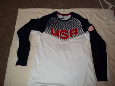 Kevin Durant 2014 Nike USA Olympic Basketball Warm Up #5 Shooting Shirt MEDIUM - Imagem 1 de 2