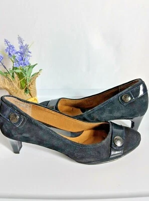 Nurture Euro Soft Leather Upper CatC15 9M Black Suede with Patent Trim 9M Foto 1 de 4