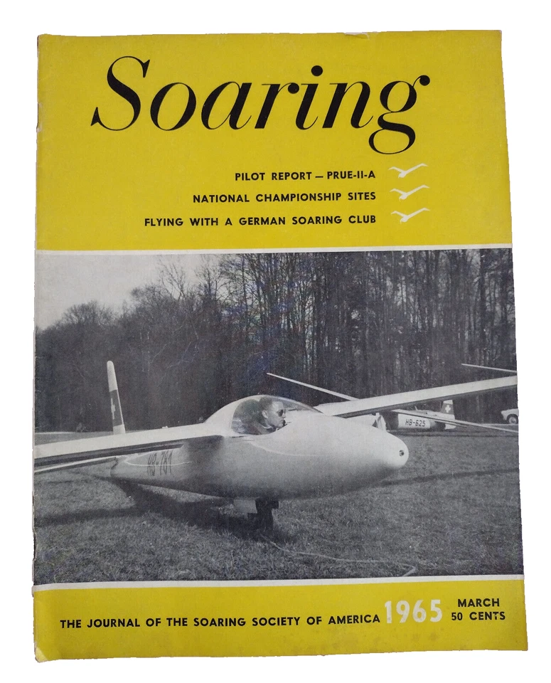 Soaring Magazine March 1965 Pilot Report PRUE II-A German Flying Club Aviation - Image 1 of 4