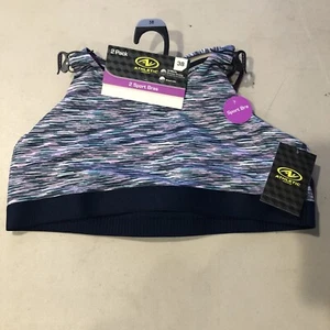 BRAND NEW GIRL'S SIZE XXL ATHLETIC WORKS 2 PACK SPORTS BRAS BAND SIZE 38 - Picture 1 of 2