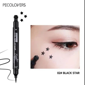 Double headed eyeliner pen with stamp black star design waterproof, and smudge p - Picture 1 of 7