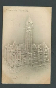 1908 Post Card Toronto Canada City Hall Beige Embossed  - Picture 1 of 1