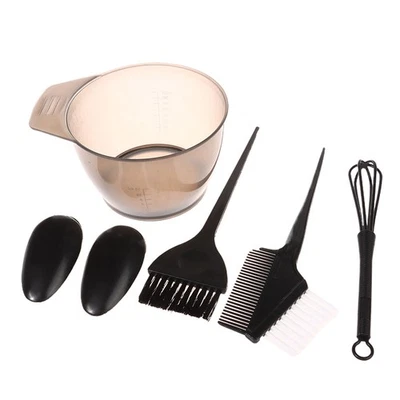 5Pcs Hair Dye Brush Bowl Set With Ear Caps Mixing Rod Hair Coloring Applicator - Image 1 of 4