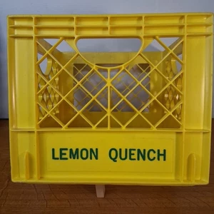 Lemon Quench Plastic Milk Crate 1984 Standard 13x13x11 Size 4 Gal North Carolina - Picture 1 of 13