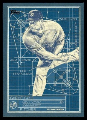 2024 Topps Superstar Blueprint Blue Gerrit Cole New York Yankees #SB-23 - Image 1 of 2