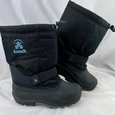 Kamik 4 Botas de Nieve Negras Aisladas Para Hombre TALLA 5 Impermeables Clima Frío-Usadas Foto 1 de 4