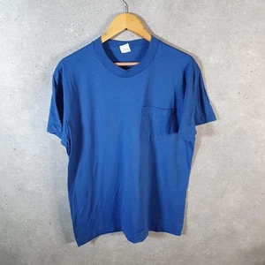 Vintage Fruit Of the Loom Pocket Blank Baggy USA Single Stitch T Shirt Men’s XL - Picture 1 of 7