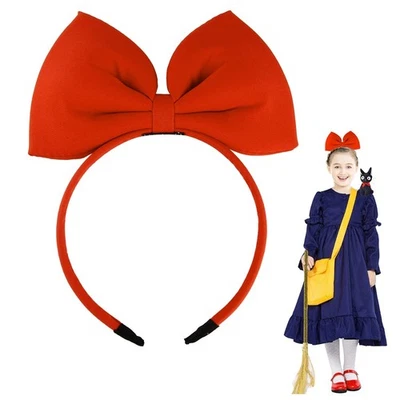 Faixa de cabeça Hoshin Bow para mulheres e meninas, cosplay Kiki’s Delivery Service (vermelho) - Imagem 1 de 3