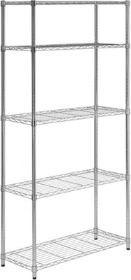Estantes ajustables de alta resistencia Honey-Can-Do de 5 niveles, 250 libras por estante, cromados  Foto 1 de 4
