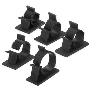 100Pcs Cable Clips, 7.5-25mm Dia Set Self Adhesive Wire Holder, Adjustable Black - Afbeelding 1 van 5