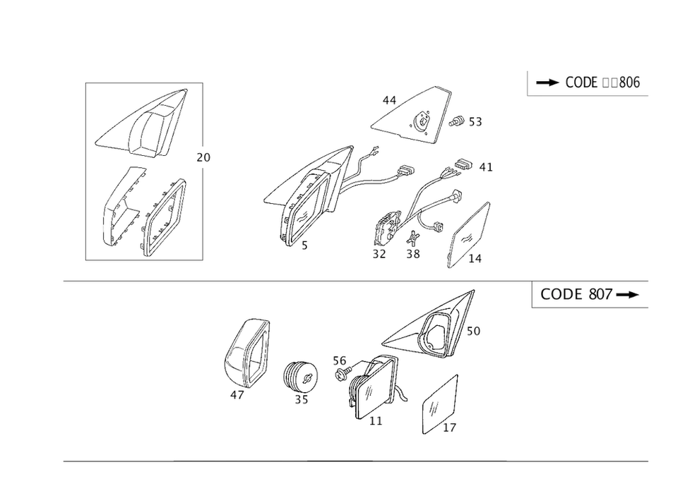 Espejo retrovisor original mercedes-benz - izquierdo 129-810-27-16 Foto 1 de 1