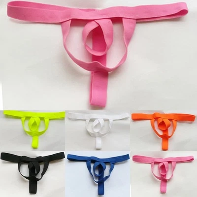 Hombres Sexy Tanga Alta Elasticidad Frente Abierto Transpirable Ropa Interior Calzoncillos Tanga Foto 1 de 3