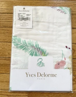 Fronha Yves Delorme Evasion Menthe 1 cetim padrão 100% algodão NOVA FRANÇA - Imagem 1 de 4