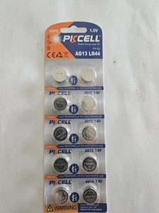 Schneller Versand - pkcell - 10 PK - Uhrenbatterien - Ag13/LR44-LR927-SR57-2026 - Bild 1 von 2