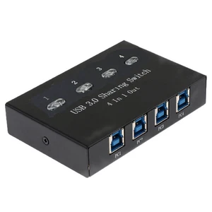 4 in 1 out USB 3.0 Sharing Switch Key Sharer Splitter KVM Printer Switcher a - Afbeelding 1 van 11