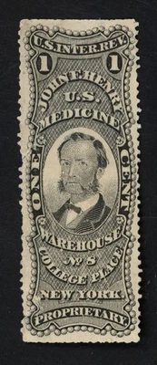 SCOTT RS114d 1 CENT 1878 JOHN F HENRY PRIVATE DIE PROPRIETARY ISSUE! - Image 1 of 2