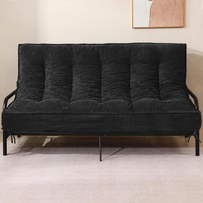 8 Inch Size Futon Mattress, Extra Thick Futon Sofa Bed Upgraded Queen Black - Image 1 of 3