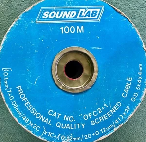 10M Professional Quality OFC Twin Individually Screened Cable Black Sound Lab - Picture 1 of 2