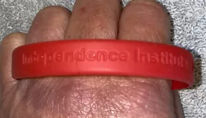 Independence Institute “What Would Reagan Do?” Red Rubber Bracelet - Picture 1 of 5