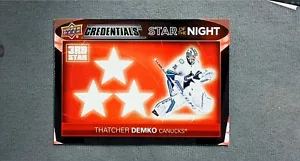 2021-22 Upper Deck Credentials 3rd Star of the Night #3S-2 Thatcher Demko - Picture 1 of 2