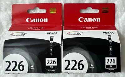 Canon 226 Black Ink Twin Pack CLI-226 2 X 4546B001 Bulk Pack Fast Ship - Image 1 of 4