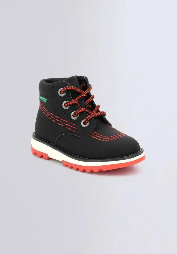 Kickers Botines Unisex Kickrally20 Con Cordones Y Cremallera - 83 (Negro/Rojo) - Imagen 1 de 4