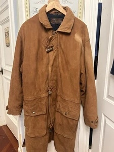 Brooks Brothers Nubuck Leather Jacket With A Removable Hood Size Large. - Picture 1 of 6