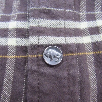 Camisa Mountain Khakis Para Hombre Franela Extra Grande Calce Relajado Marrón A Cuadros Abotonada Foto 1 de 4