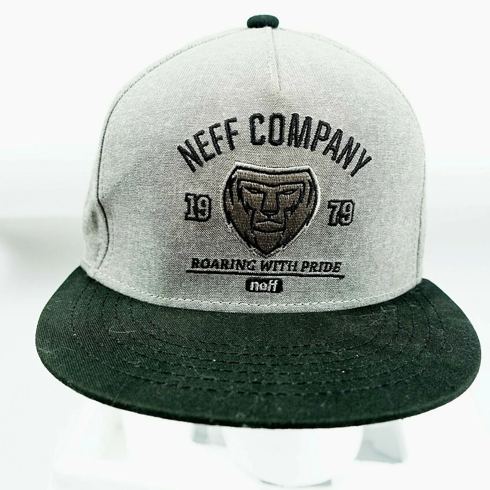NEFF COMPANY Gorra Gorra Gris Rugido Con Orgullo Gorra Ajustable Sombrero Foto 1 de 3