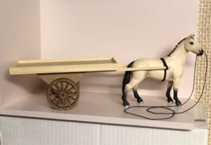 DOLLS HOUSE MINIATURE   (  Handcrafted  - Quality  Horse & Cart - Picture 1 of 4