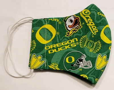 Máscara facial elástica Oregon Ducks UofO algodão reversível lavável filtro bolso 1/8 - Imagem 1 de 4