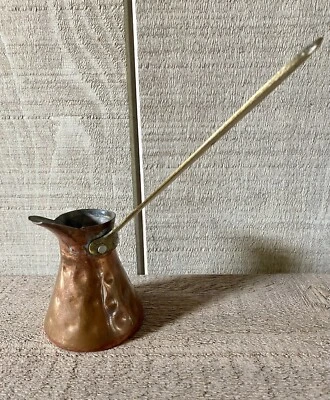 Cafetera tradicional turca martillada cobre forjado a mano 3"  Foto 1 de 4
