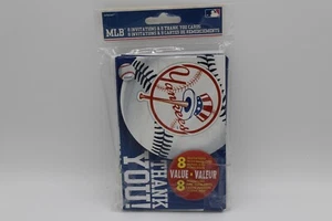 MLB NEW YORK YANKEES 8 INVITATIONS AND 8 THANK YOU CARDS C2635 - Picture 1 of 5