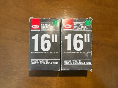 2 Pack Bell 16"x1.75-2.25" Universal Bicycle Bike Inner Tube Standard - Image 1 of 2