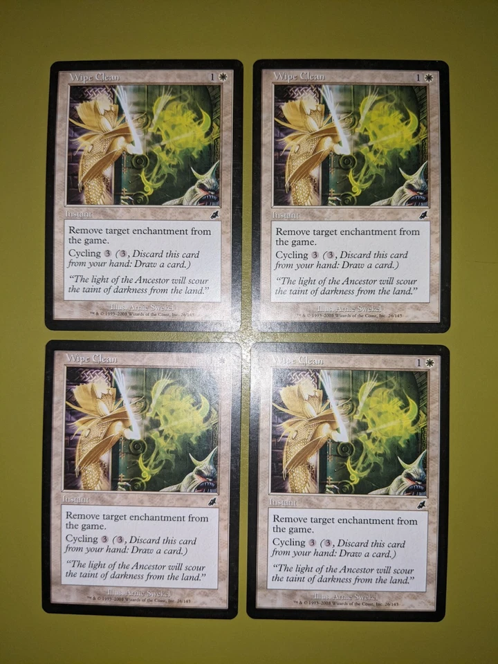 Wipe Clean x4 Scourge 4x Playset Magic the Gathering MTG  - Image 1 of 1