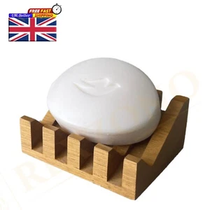 Soap Holder Dish, Soapbox Bathroom Shower, Wooden Soap Plate Case Tray Stand - Picture 1 of 7