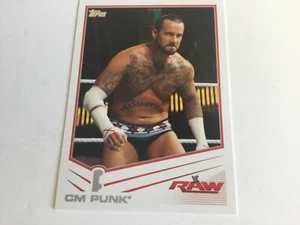 CM Punk WWE Pro Wrestling Trading Card Topps Wrestler RAW #8 2013 Mint - Picture 1 of 2