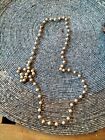 Grey Bead And Metal Necklace