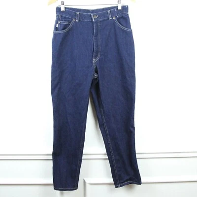 Jeans vintage Levis feminino 29" x 26" cropped tornozelo aba branca cintura alta - Imagem 1 de 4