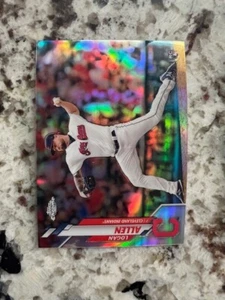 2020 TOPPS CHROME REFRACTOR ROOKIE CARD CLEVELAND INDIANS LOGAN ALLEN #155 - Picture 1 of 1