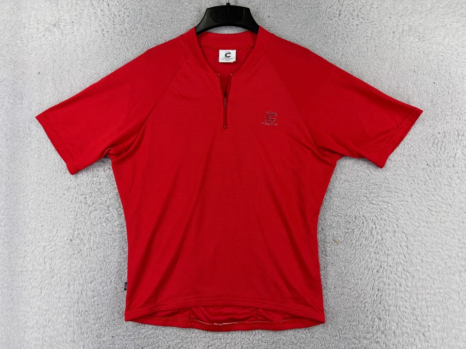 Cannondale 骑行服成人大号红色 1/4 拉链涤纶 Westford Wheelers — 第 1/4 张图片