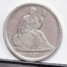 1837 Liberty Seated Dime - Small Date - Vf Details, Cleaned (#52443-H)