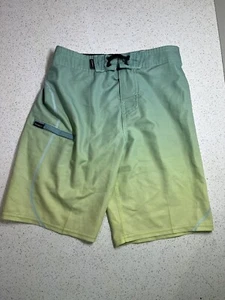 O’Neill 16” Board Shorts Youth Boys Size 7 Green Ombré Unique - Picture 1 of 6